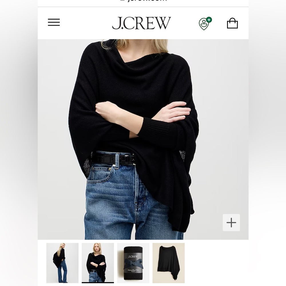 J.Crew Cashmere Wool-Blend Poncho-Never Worn!